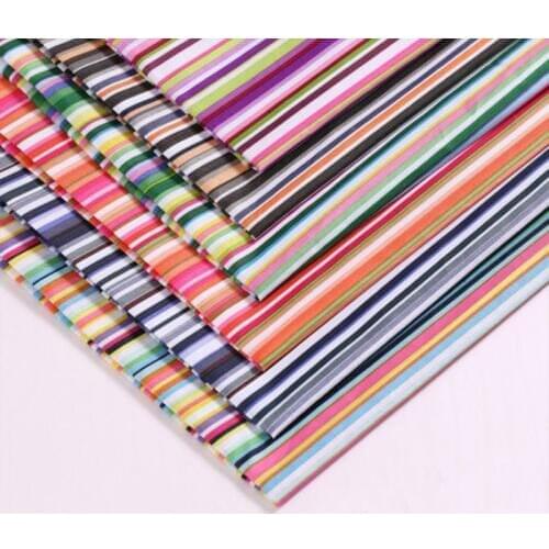 Vintage Woven Polyester Fabric Stripe 100 Polyester Fabrics For Sewing Curtain Or Apron T90