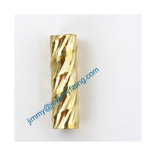 Jewelry findings Brass metal tube beads spacer beads Carved tube Beads for jewelry making3*10mm