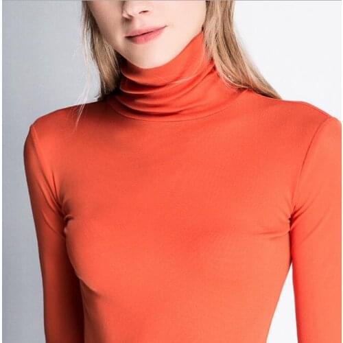 Womens Shirt Female Large size All-match T shirt Long sleeve Thicken Inner shirt