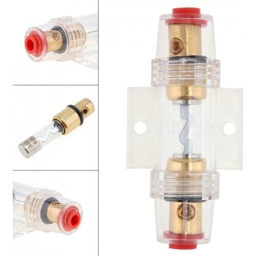 1set 10A 15A 20A 25A 30A 40A 50A 60A 70A 80A 100A AGU 10*38MM Car Audio Fuse Holder Car Stereo Audio Circuit Breaker Inline