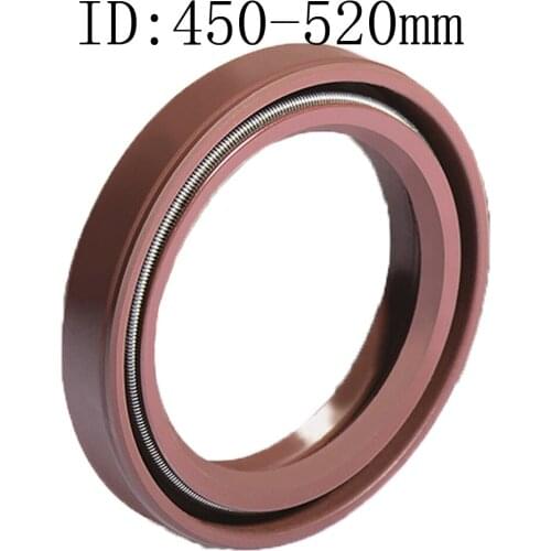 1PC ID 450/460/470/480/500/520Mm High Temperature Gasket Acid Resistance Fluorine Rubber Skeleton Oil Seal