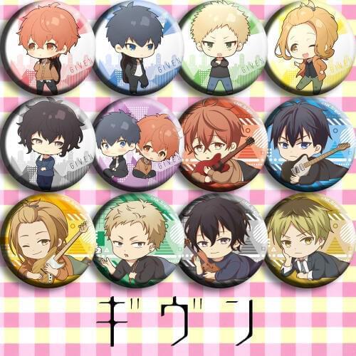 1pc GIVEN anime badge Sato Mafuyu Haruki Ritsuka Akihiko Broche Brooch 58mm acrylic round badge