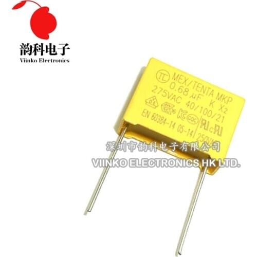 10pcs 275V X2 capacitor Pitch 22.5mm 275VAC X2 Polypropylene film capacitor 0.68uF 680nF