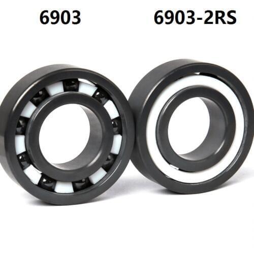 10pcs 6903 6903-2RS RS 2RS 17x30x7 mm Si3N4 full Ceramic bearing deep groove ball bearing 17*30*7mm