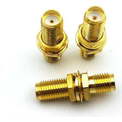 1000PCS SMA female to SMA female with nut bulkhead in serie RF coaxial adapter Selling