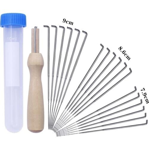 18PCS Felting Needles Kits Wool Felt Pocked Needles Set DIY Craft Felt Tools with Wood Handle With Bottle Best Gift For Kids