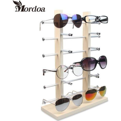 2017 Glasses Display Rack Wood Detachable Double Row Sunglasses Show Stand Receive Jewelry Eyeglasses Frame Display Shelf