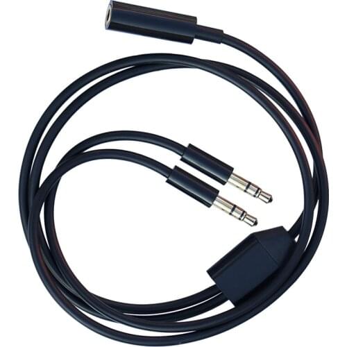 3.5mm Audio Female to 2x3.5 Plug Male Adaptor Cord Cable for PC Computer Speakers 3.5 One Female and 2 Public Audio Source Share