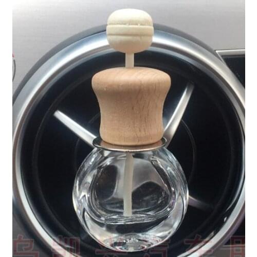 5ML New Wood Oblate Outlet Perfume Bottle Car Air Conditioner Perfume Bottle 100PCS/LOT