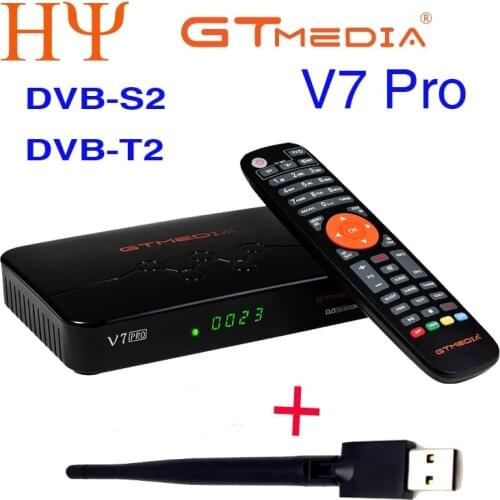 5pcs/lot [Genuine] GTmedia V7 Pro Support powervu Biss key CCam IPTV DVB-T2 DVB-S2 Satellite Receiver DVB T2 S2 decoder v7 plus