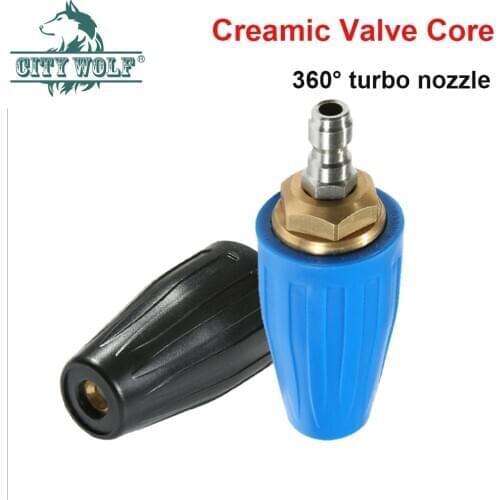 50PCS 4000PSI high pressure washer turbo nozzle creamic valve brass nozzle remove rust root carving farm carcleaning distributor