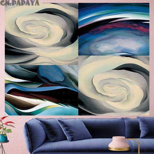 Abstract wall hanging structure Oil painting mechanis Tapestries hippie Psychedelic Wall carpet Hanging Yoga Mat Home Decor