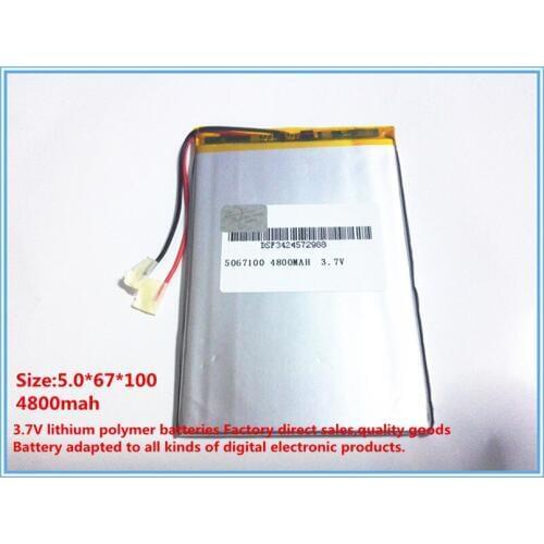 3.7V,4800mAH (polymer lithium ion battery) Li-ion battery for tablet pc 7 inch 8 inch 9inch [5067100]