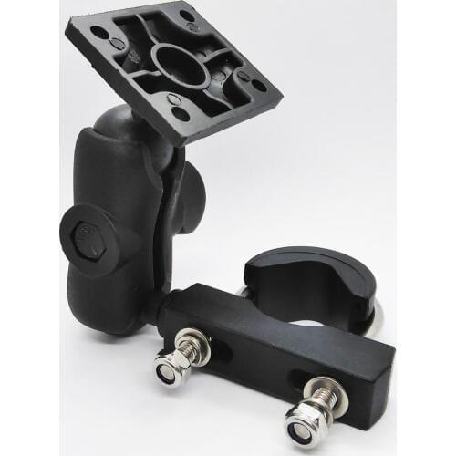 Motorcycle Handlebar Heavy Duty Aluminum Bracket Mount Universal AMPs Standard Hole Pattern with 1'' Ball for GPS Navigator