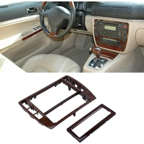 Car Cherry Wood Middle Decoration Panel Center CD Box Wooden Air Conditioning Frame for Passat B5 3B0858069 1J0907047N