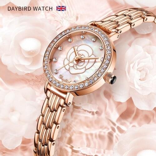 Watch female babys breath diamond camellia small gold watch small dial ladies watch
