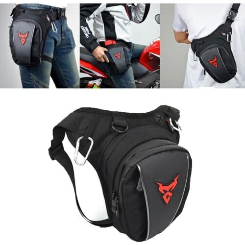 Black Motorcycle Drop Leg Bag Hip Bum Fanny Pack Waterproof Motorcycle Bag Outdoor Casual Waist Bag Motorcycle bike Bag