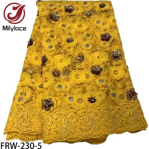 French Tulle Lace Fabric with Sequins Embroidered Flowers Light Mesh Net Lace Fabric for Wedding Dress 5 Yards/Lot FRW-230