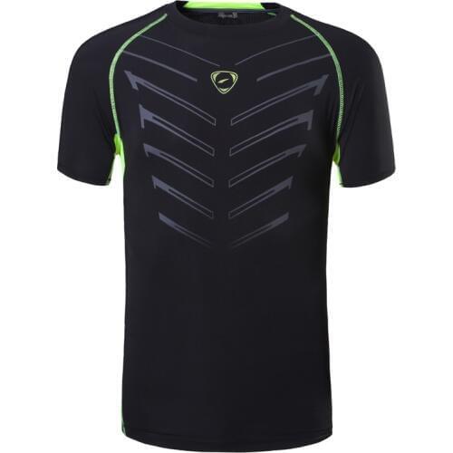 Jeansian Mens Sport Tee Shirt Tshirt T-shirts Tops Running Gym Fitness Workout Football Short Sleeve Dry Fit LSL189 Black
