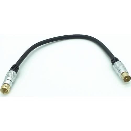 9.5mm Male to F type Male Coaxial TV Satellite Antenna Cable 0.3m