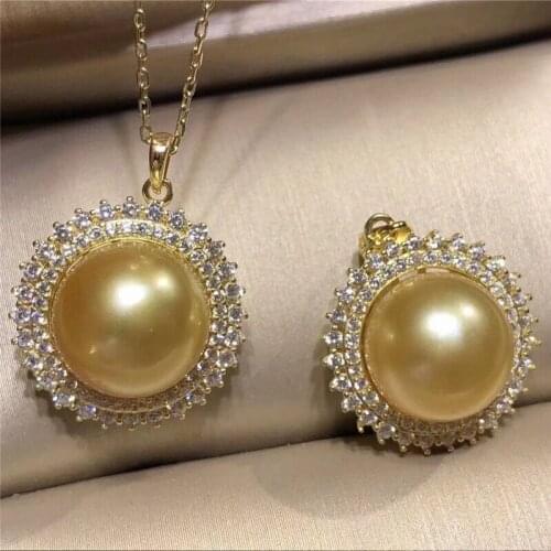 Beautiful Gold Plated Pendant Mountings Base Findings Settings Jewelry Parts Fittings Jewellery Accessories for Pearls Beads