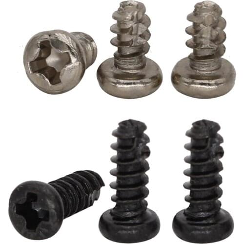 M2 M2*4/5/6 M2x4/5/6 Black Nickel Plated Carbon Steel Phillips Cross Round Pan Head Thread Cutting Tail Self Tapping Micro Screw