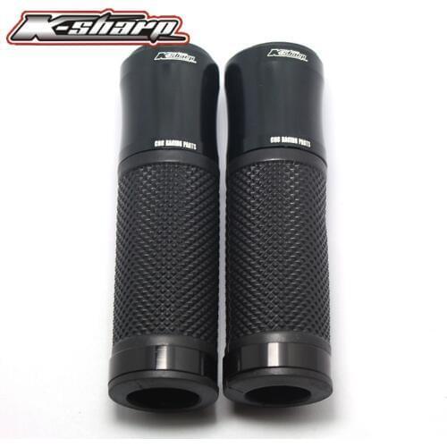 9 color CNC Motorcycle Aluminum Rubber Gel Hand Grips 7/8" Handle Bar Sports Bikes for KAWASAKI NINJA 300R/250R ZX6R/636