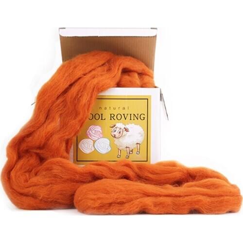 Nonvor Soft Felting Wool Supplies for Hand Spinning Felting DIY Wool Roving Bulk Super Wool Chunky Yarn, Wool Supplies