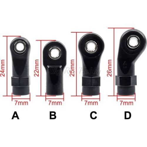 NEW 10pcs/lot Plastic Rod Ends Link Balls for 1/10 1:10 RC Crawler Car TRX TRAXXAS TRX-4 TRX4