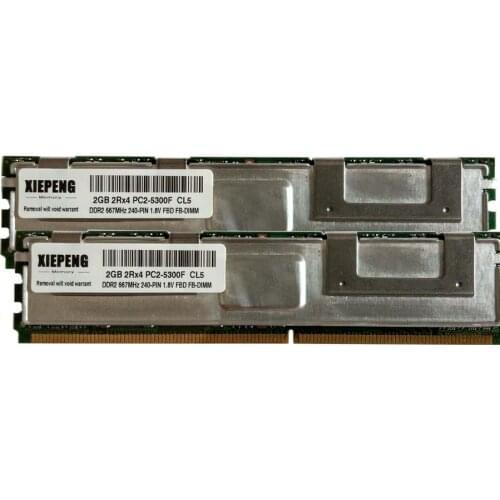 Memory 16GB ( 2x 8GB ) DDR2 ECC FBD Fully Buffered RAM 4GB 667MHz FB-DIMM 8G 2Rx4 PC2-5300F for Dell PowerEdge 1950 M600 M1000e