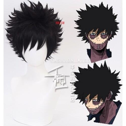 Anime My Hero Academia Dabi Cosplay Wig Adult Heat Resistant Synthetic Hair Heagear