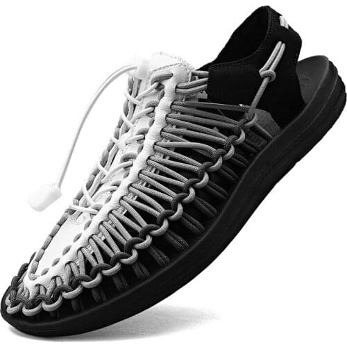 Plage masculina slip genuine for rubber on white sandale comfort walking beach praia sandals large in size men summer outdoor s