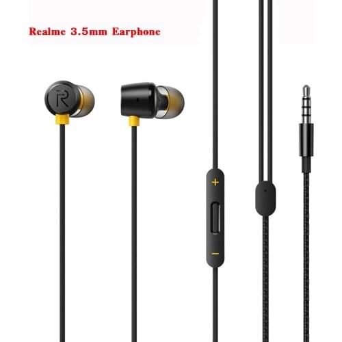 Realme 6 pro Classic Bass 3.5MM Jack Earphone Half Buds 2 In-Ear Headsets For Samsung Xiaomi Huawei Tangle-Free Android Phones