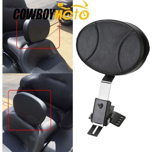 Motorcycle Adjustable Driver Backrest Sissy Bar Pad For 1997-2016 2014 2015 Harley Electra Street Glide Road Glide Road King