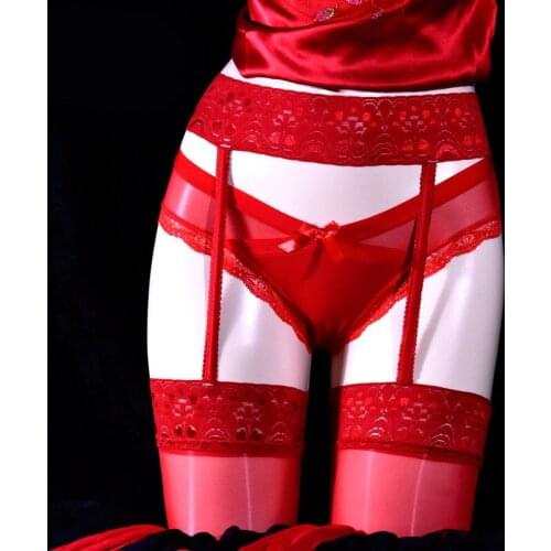 Sexy 912 Pin Oil Shiny Hollow Out Lace Garter Belt Stocking 2 In 1 Sexy Glossy Garter With Stockings Plus Size Candy Color F15