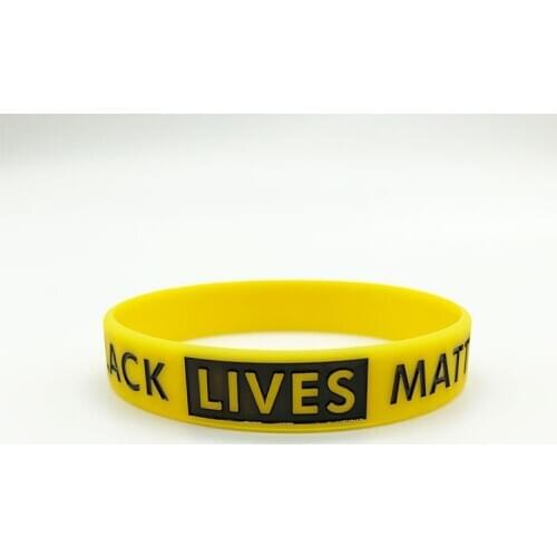 MIQIAO Silicone Black Lives Matter I can't Breath Bracelet Arm Wrist Band for Women Men Anime Fashion Jewellery Boho Gift Kpop