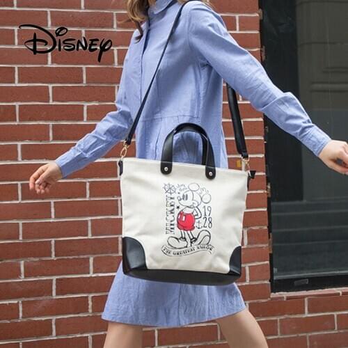 Disney Girl Bags 2020 Mickey Mouse Women Students Canvas Bag Large-capacity Cute Cartoon Mickey Casual Ladies Bags Birthday Gift