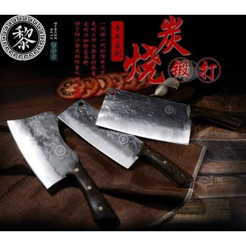 CHUN Traditional Craftsmanship Chopper Knife Handmade Forged Butcher Cleaver Kitchen Chefs Chopping Slicing Cooking Tools