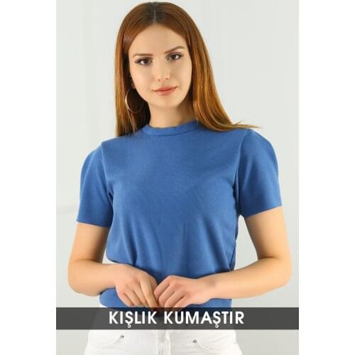 Crop Top Blouse Indigo-8068.1230