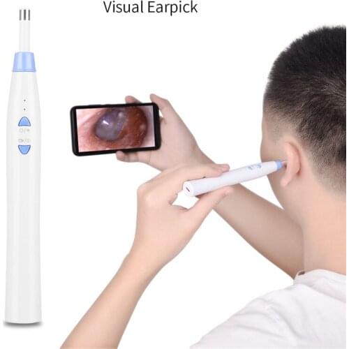 Ear Endoscope 3 in 1 Ear Cleaning Tool HD Visual Ear Spoon Multifunctional Earpick 5.5mm Mini Camera Android PC Ear Otoscope