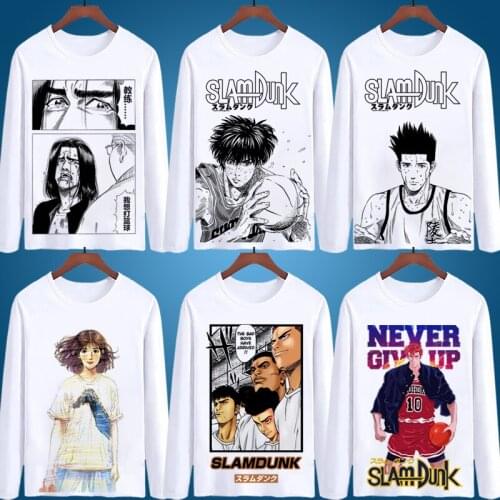 SHOHOKU Sakuragi Hanamichi Hisashi Mitsui Cosplay T Shirt Haruko Akagi Kaede Rukawa Long Sleeves T-Shirt Casual Top Tee tshirt
