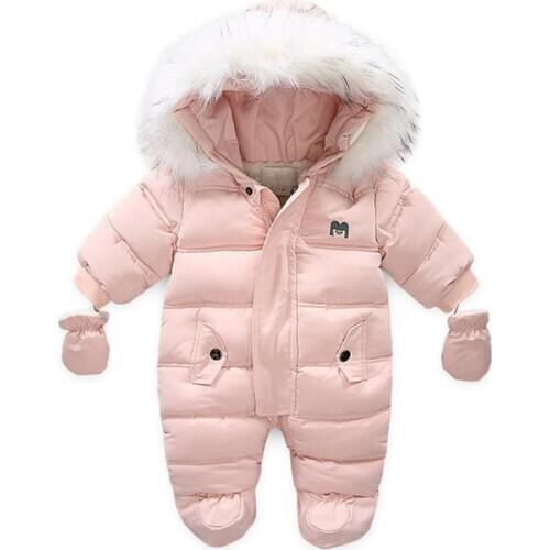 New Born Baby Winter Clothes Kids Rompers Toddle Jumpsuit Girl Boy Clothes Warm Hooded Autumn Overalls Children Outerwear