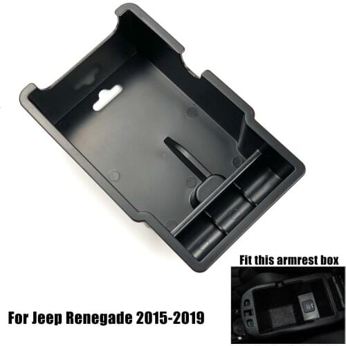 1pcs Car Styling Accessories Central Armrest box Storage Tray Glove Box Pallet Case For Jeep Renegade Compass Grand Commander