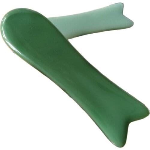 1pcs New !!! Massager For Face Lift Up Natural Jade Skin Care Massage Crystal Stone Guasha Board Slimming Thin Chin Beauty Tool