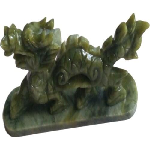 100% Chinas natural jade statues of hand-carved statues of dragons