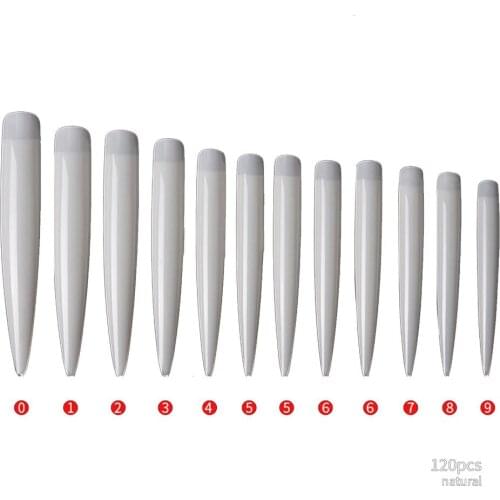 120pcs Long Tip False Nails Non-trace Nail Plates Manicure Nail Pieces Manicure Supplies Holiday Gift