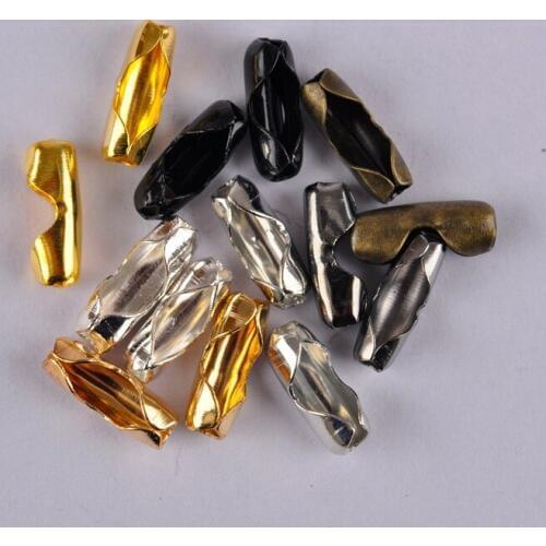 2000pcs Buckle for 1.5mm 2.4mm 3.2mm Ball Chain End Caps Chain Clasp Necklace Bracelet Connectors