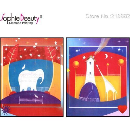 2018 New Diy Diamond Painting Cross Stitch Resin Handcraft Embroidery Beauty Big Color Animals Needlework Mosaic Craft Art Kit