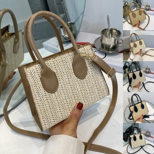 2021 Summer Straw Bags For Women Shoulder Crossbody Bags Female Travel Handbags Ladies Fashion Totes New