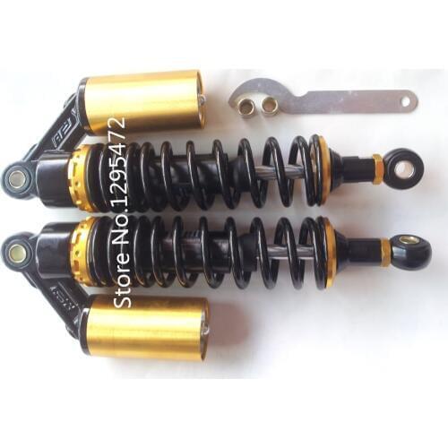 340mm air shock absorbers 8mm spring for honda CB750 CB400 yamaha RD250 RD350 xjr400 motorcycle shock absorber black +gold color